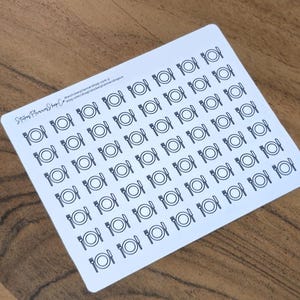 Plate and Utensils - Mini Icon Stickers, Planner Icon Stickers, Minimal & Functional Planner Sticker, Small Icon Stickers, 56 Stickers