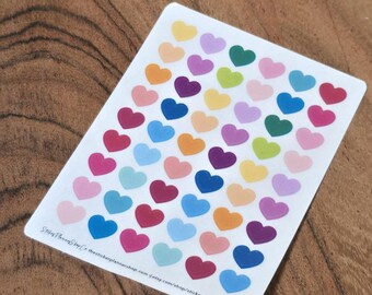 Mini Red Heart Planner Stickers (260 Stickers) - Etsy