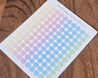 Pegatinas de puntos pequeños en tonos pastel para planificador - 120 pegatinas - Mini pegatinas de puntos - Úsalas en cualquier planificador