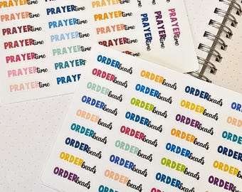 Pegatinas de texto personalizadas: imprimiré pegatinas de cualquier palabra que elijas, 1 palabra por hoja