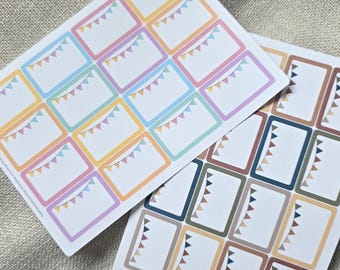 Pegatinas para planificador de cajas de celebración de cumpleaños - 16 pegatinas