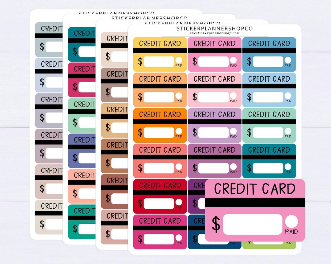 Credit Card Bill Due Stickers - 18 Stickers - Etsy