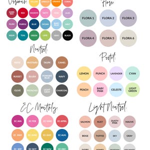 a poster with different colors of paint