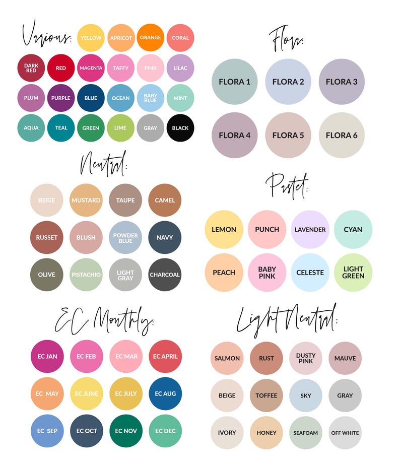 a poster with different colors of paint