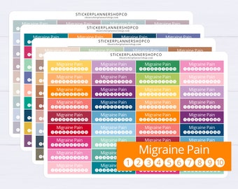 Migräne Tracker Stickers - 36 Sticker