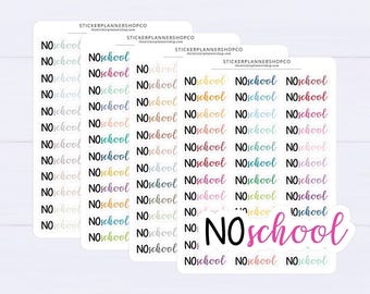 No School Text Planner Stickers - 36 Stickers