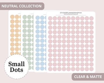 Mini Dot Stickers - Functional Planner Stickers - Minimal Planner Stickers - Bullet Journal Stickers