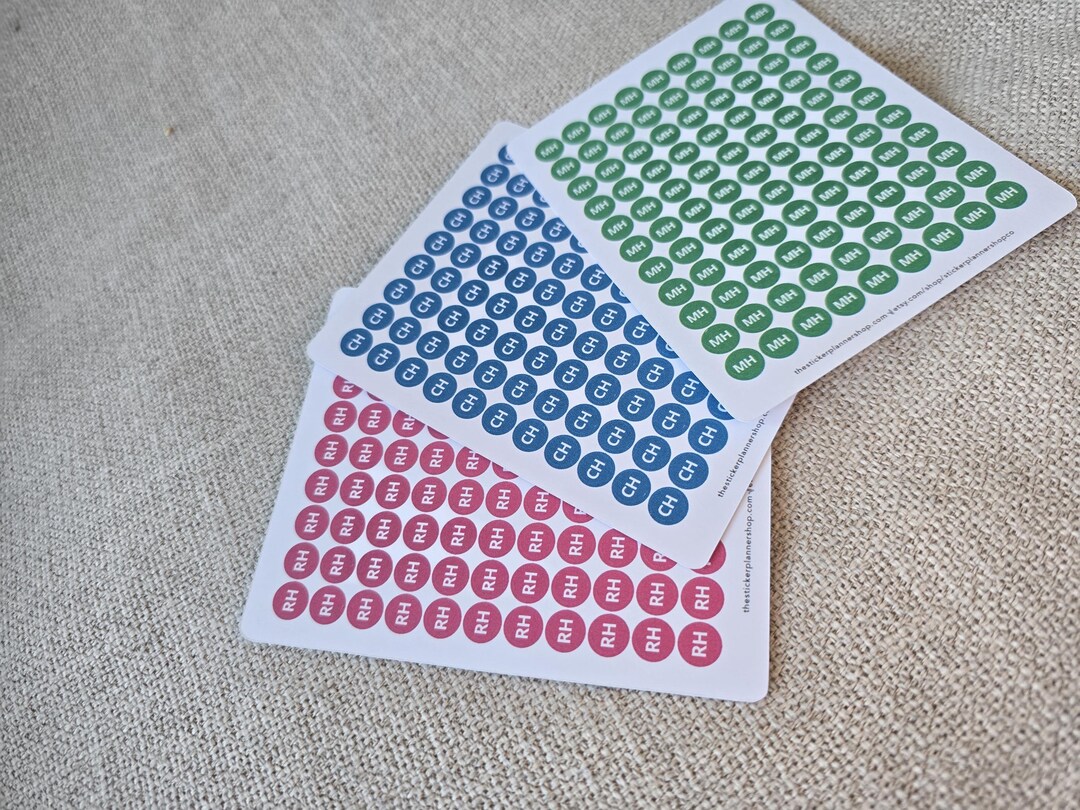 2 Initials Small Icon Planner Stickers - 90 Stickers - Etsy