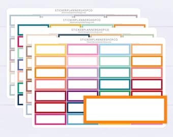 1 Hour Label Planner Stickers