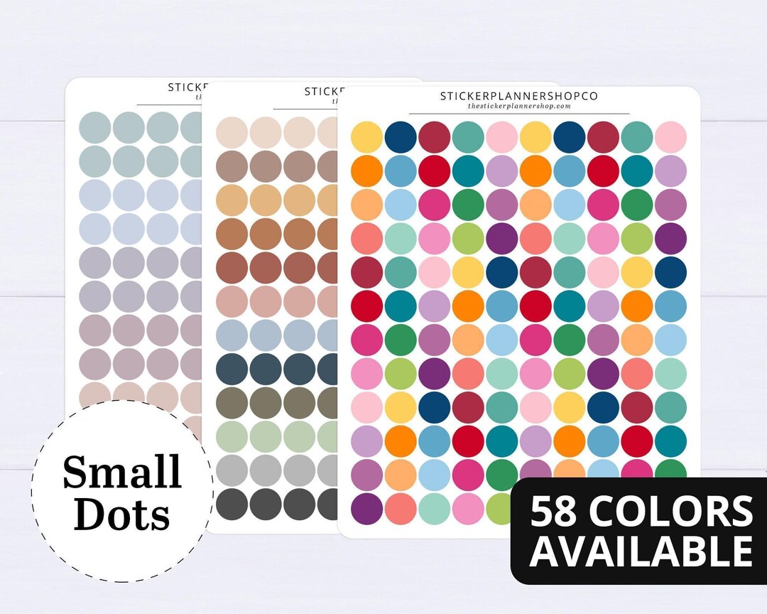 Transparent Small Dot Planner Stickers - 110 Stickers - Mini Dot ...