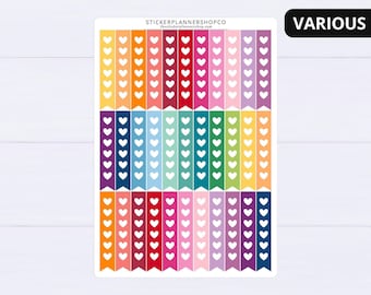 Heart Checklist Planner Stickers - 33 Stickers