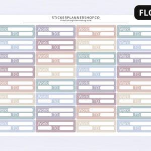 Plannerstickers werkschemalabel: 32 stickers afbeelding 7