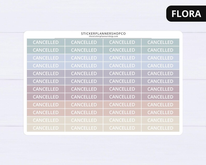 Cancelled Planner Stickers - 48 Stickers - Erin Condren Planner ...
