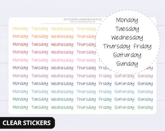 Transparent Days of the week sticker - 77 Stickers