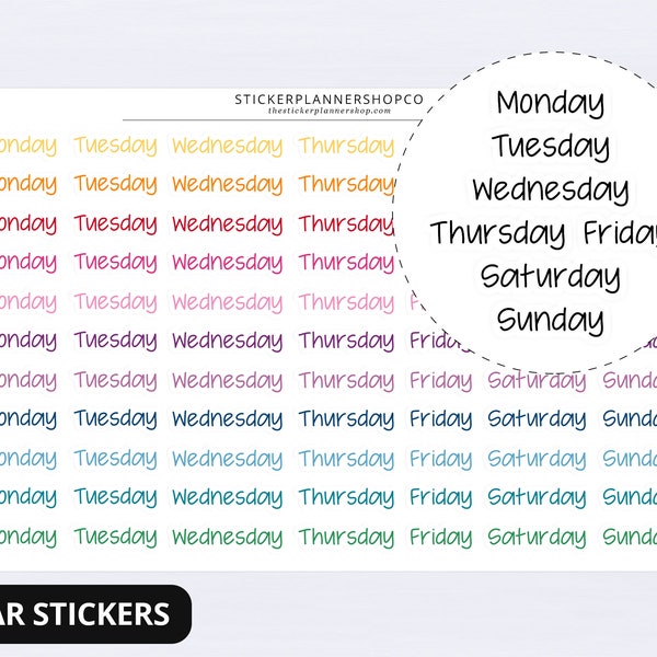 Transparent Days of the week sticker - 77 Stickers