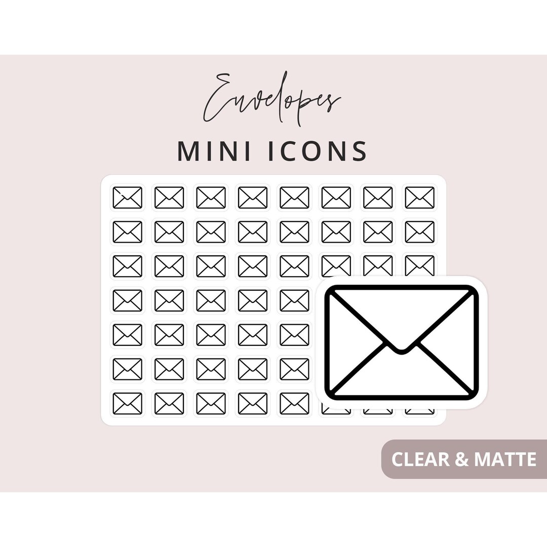 Mail Envelope Sticker - Mini Icon Stickers, Planner Icon Stickers ...