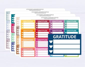 Gratitude Half Box Stickers