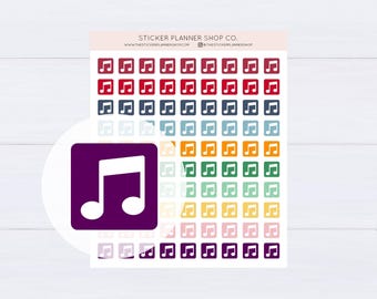 Music Note Icon Planner Stickers