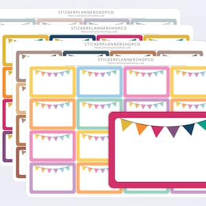 Birthday Celebration Box Planner Stickers - 16 Stickers