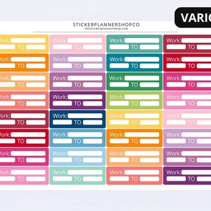 Plannerstickers werkschemalabel: 32 stickers afbeelding 4