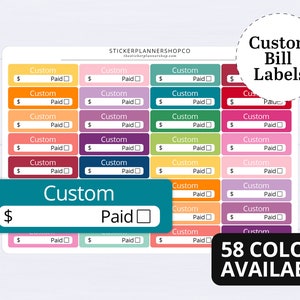 Personalisierte Bill Due Aufkleber - 32 Aufkleber