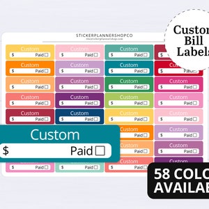 Custom Bill Due Stickers - 32 Stickers