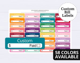 Custom Bill Due Stickers - 32 Stickers