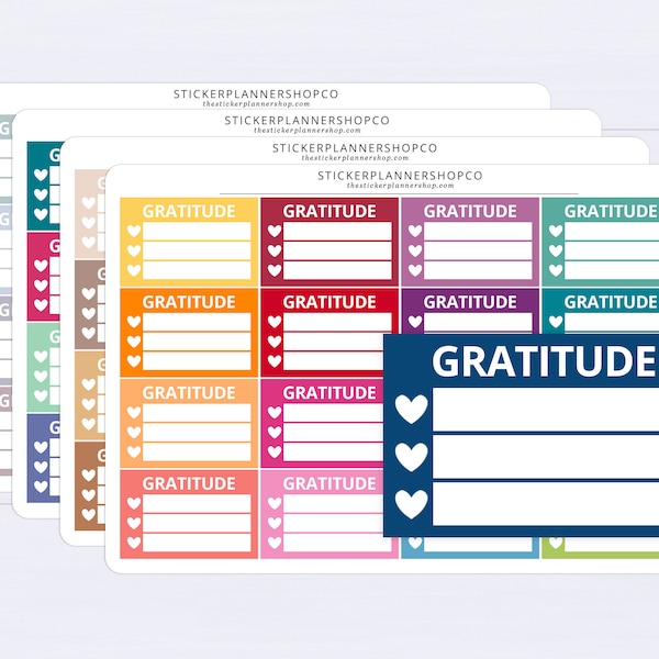 Gratitude Half Box Stickers