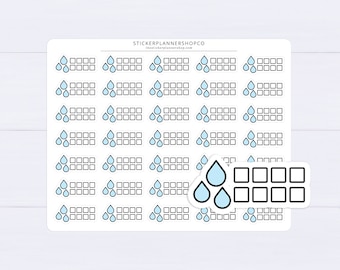 Water Hydrate Tracker Stickers - 35 Stickers