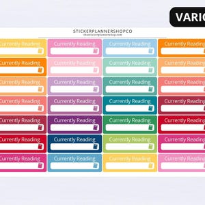 Currently Reading Stickers