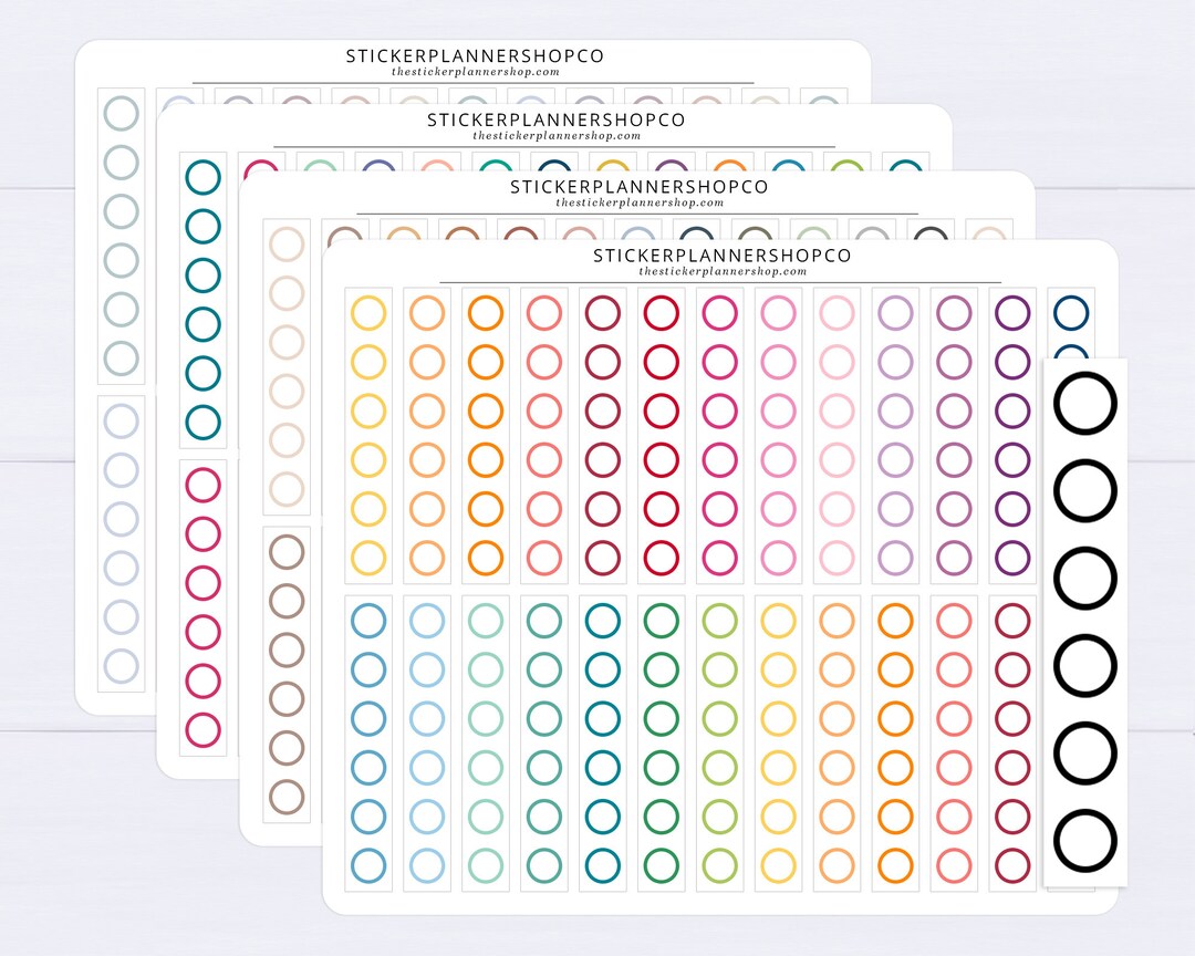 Circle Checklist Stickers 36 Stickers - Etsy