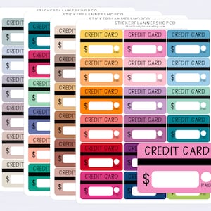 Stickers facture de carte de crédit - 18 stickers