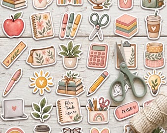 Teacher School  Classroom Stickers - 36 Stickers