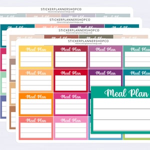 Meal Plan Box Stickers - 16 Stickers