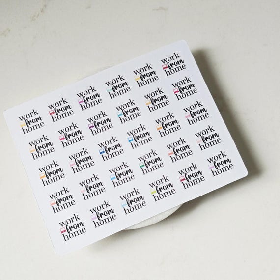 Work From Home Planner Stickers - 30 Stickers