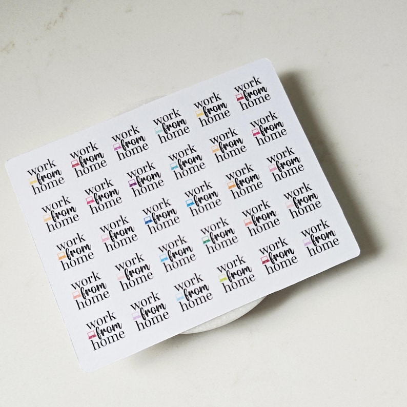 Work From Home Stickers