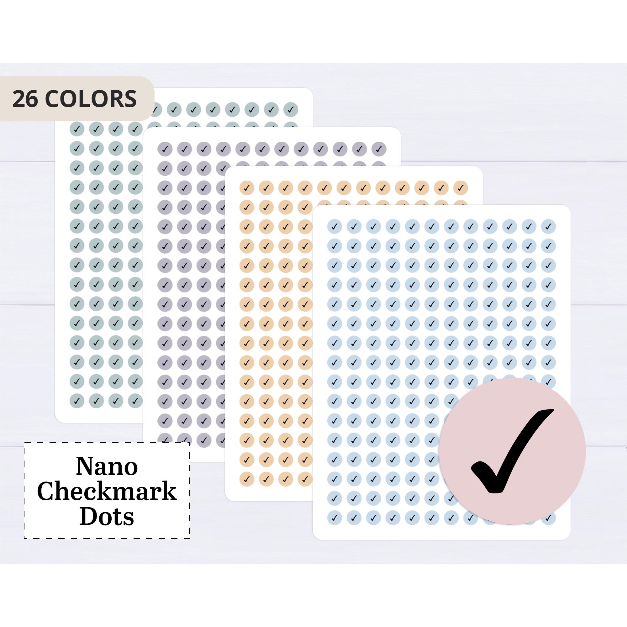 Nano R Sticker Nano Checkmark Dot Stickers - 192 Stickers - Etsy