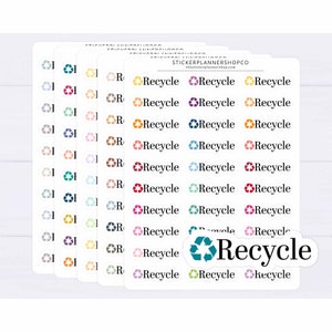 Recycle Planner Stickers - 30 Stickers