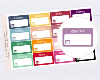 Pegatinas para agenda Reading Box - 16 pegatinas