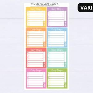Daily Steps Tracking Stickers - 1 Sheet - 8 Stickers - Etsy