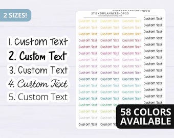 Custom Planner Sticker - Erin Condren planner sticker - custom sticker sheet - 1 word/phrase per sheet - #CT000