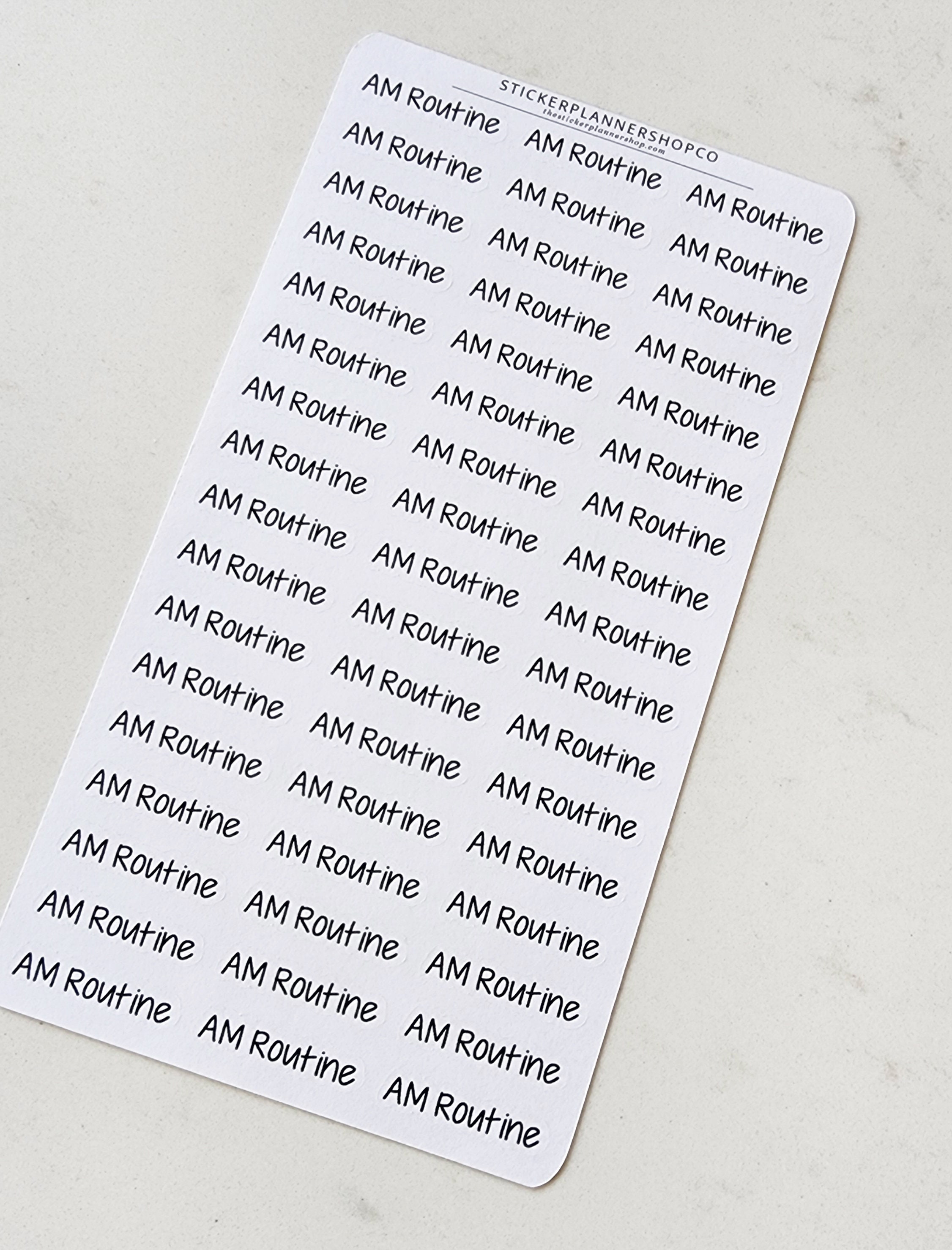AM Routine Text Stickers - 51 Stickers - Etsy