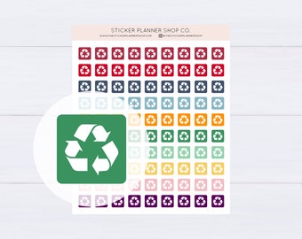 Recycling Small Icon Planner Sticker - 90 Stickers