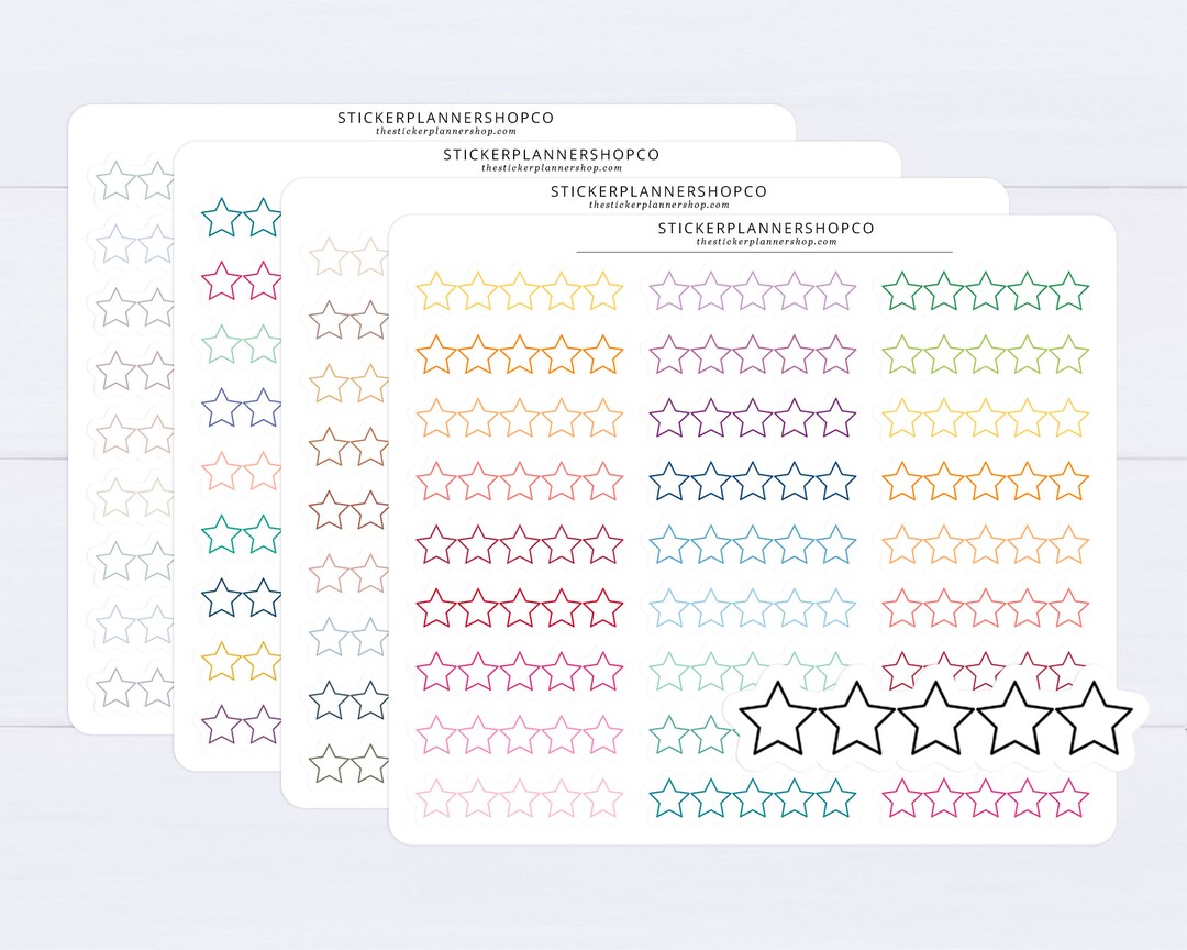 Star Rating Stickers - 27 Stickers - Etsy