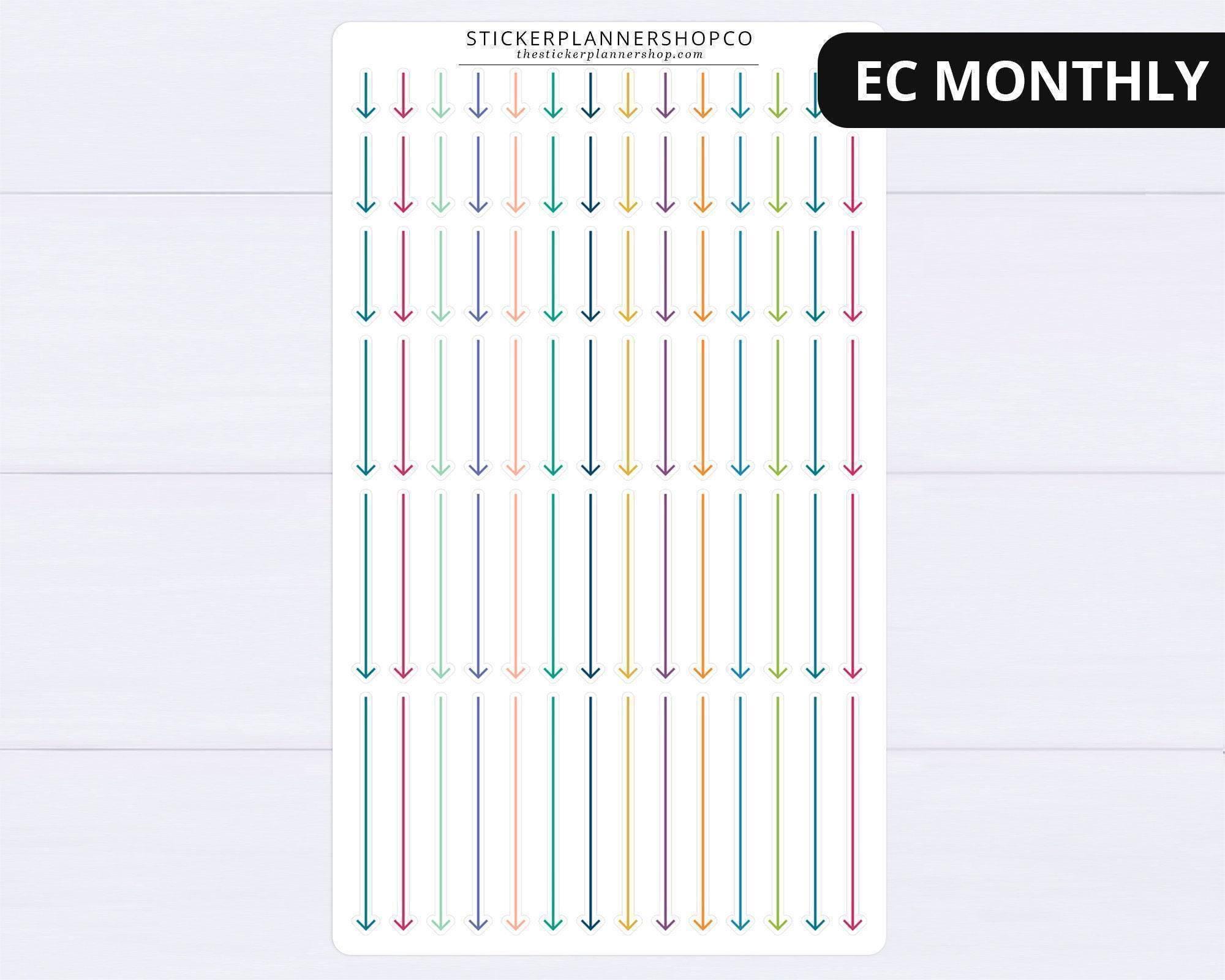 Skinny Arrow Planner Stickers - 84 Stickers - Any Erin Condren Planner ...