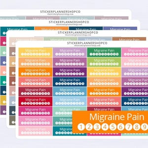 Migraine Tracker Stickers - 36 Stickers image 1