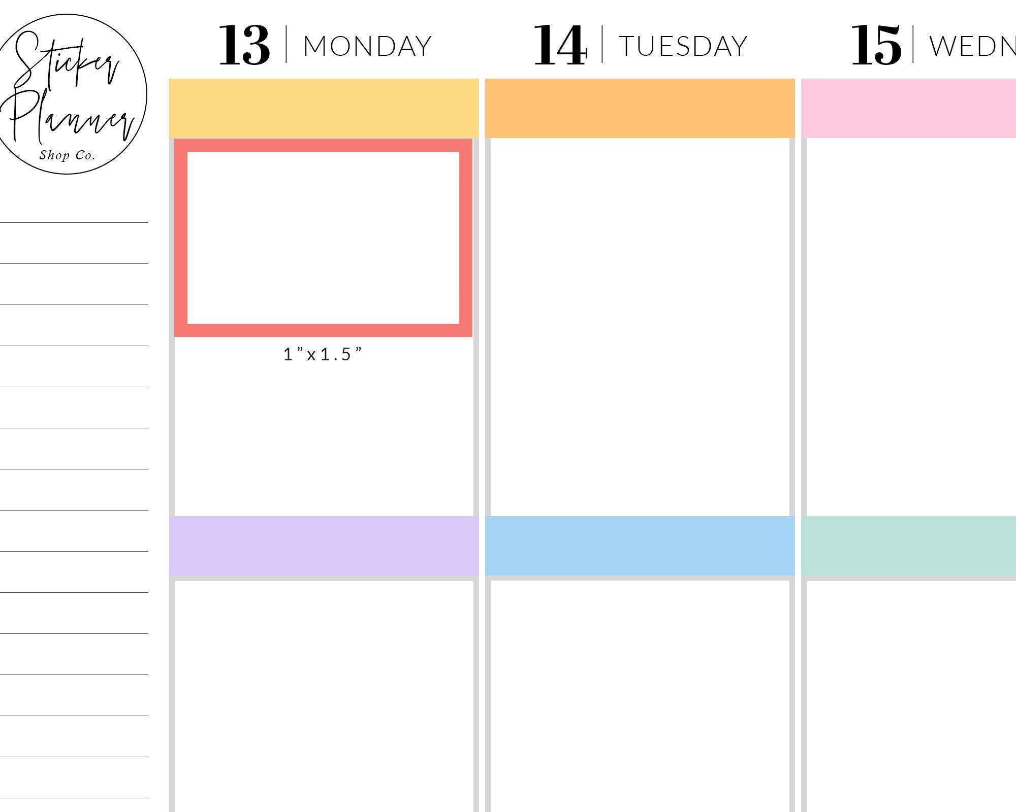 Half Box Planner Stickers - 16 Stickers - Erin Condren Planner Sticker ...