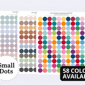 Small Dot Planner Stickers - 110 Stickers - Mini dot stickers - Erin Condren Planner Sticker Horizontal - Erin Condren Planner Stickers