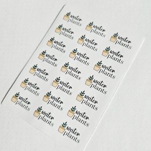 Water Plants Planner Stickers - 21 Stickers
