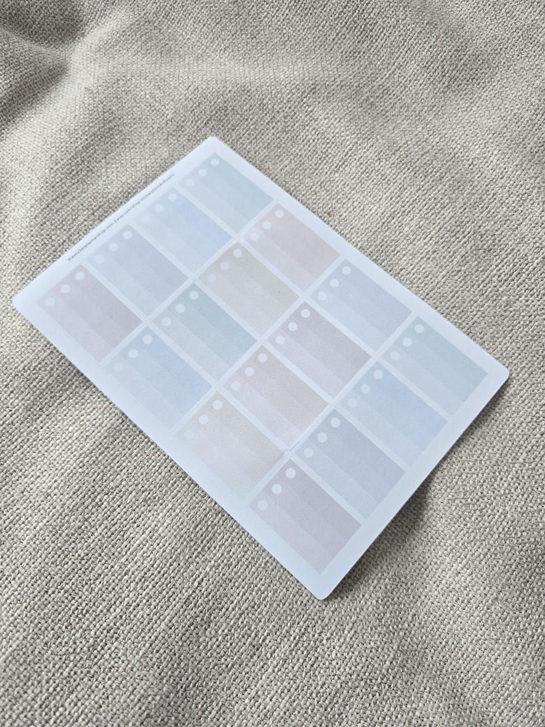 Ombre Half Box Planner Stickers - 16 Stickers - Etsy